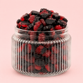 Bubs Raspberry/Black Licorice Micro Skulls