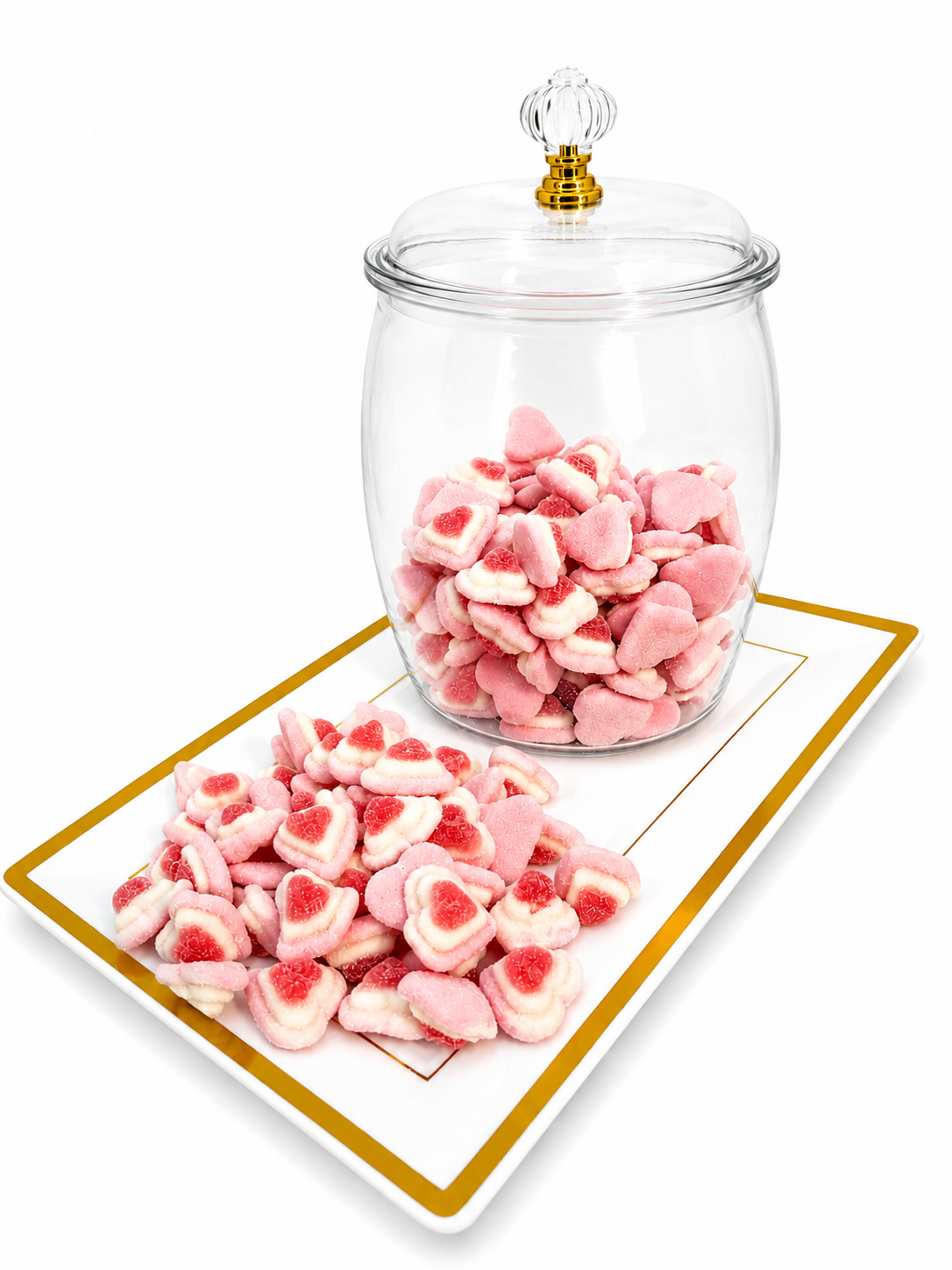 Pink Triple Hearts
